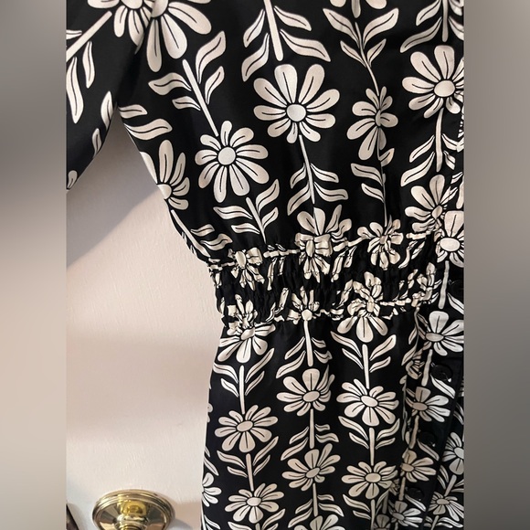 NWT Sandro Paris Illiana Floral Mini Dress Button Front Silk Size FR 40 US 8 - Picture 5 of 16